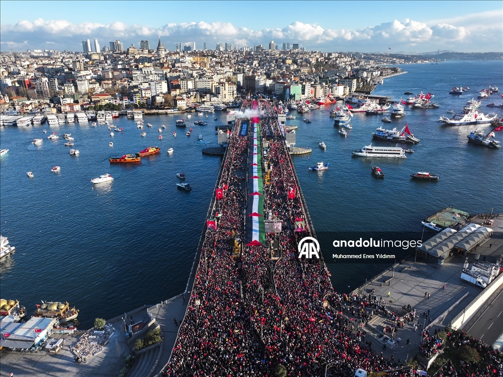 В Стамбуле проходит масштабная акция солидарности с Палестиной