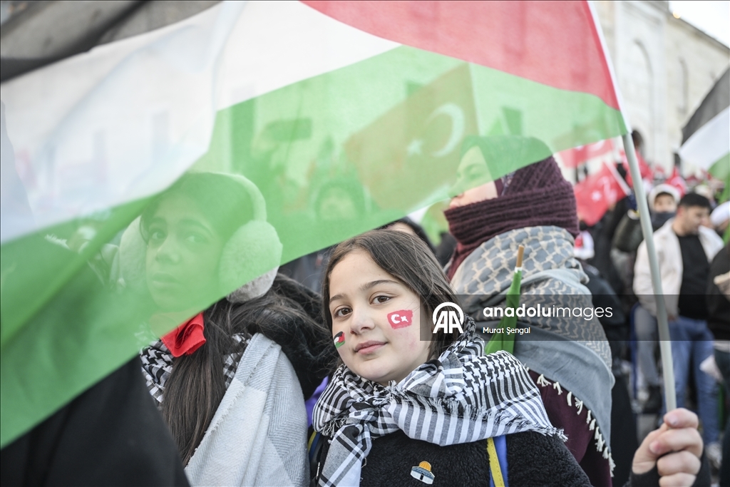 В Стамбуле проходит масштабная акция солидарности с Палестиной