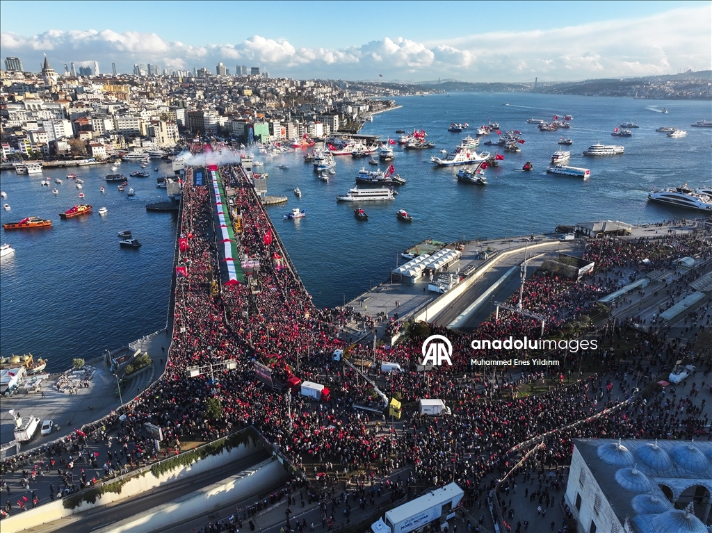 В Стамбуле проходит масштабная акция солидарности с Палестиной