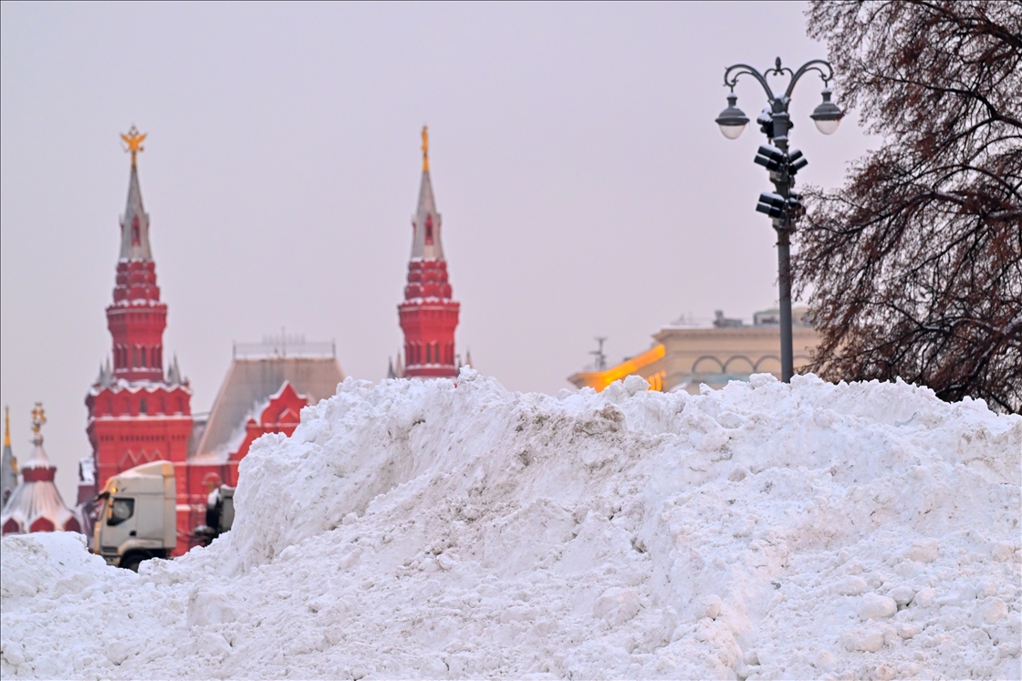Snowfall in Moscow