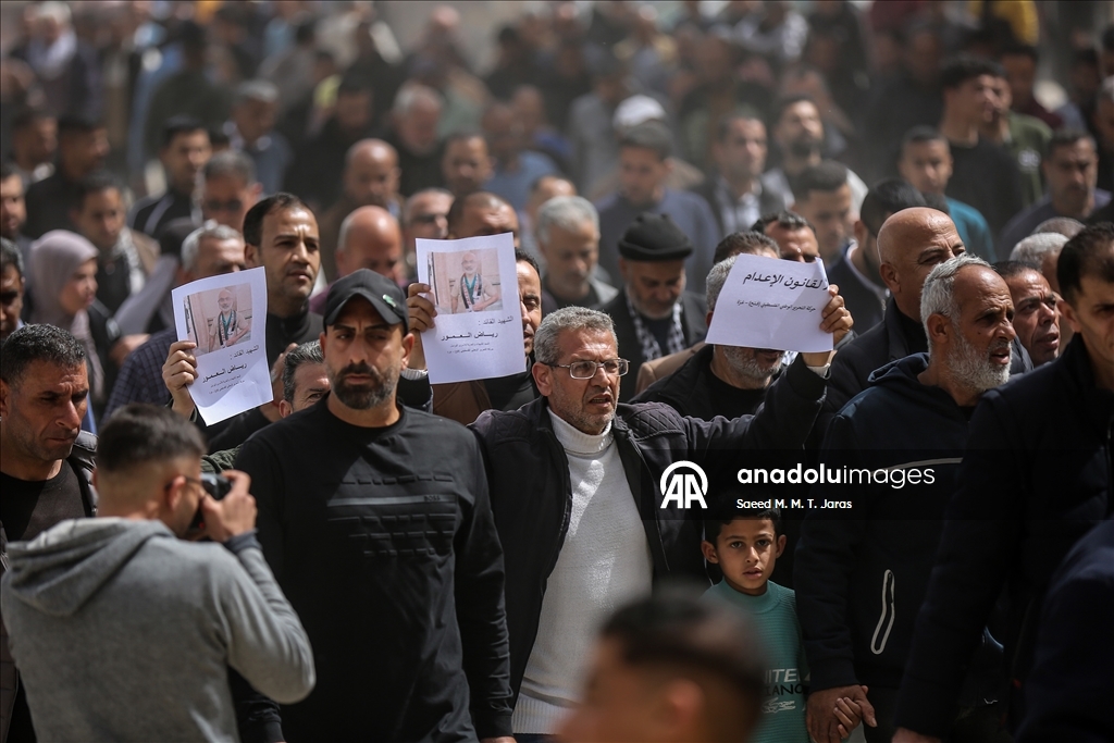 Protest held in Gaza against Israel’s death penalty law targeting Palestinian prisoners