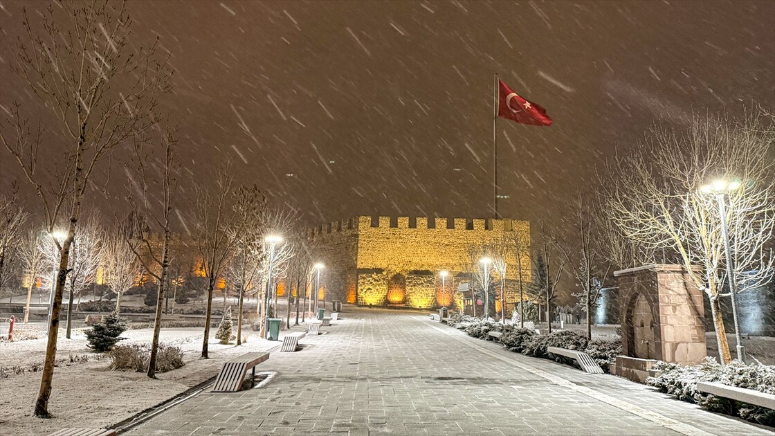 Erzurum'da kar yağışı etkili oldu
