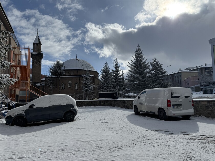 Erzurum'da kar etkili oldu