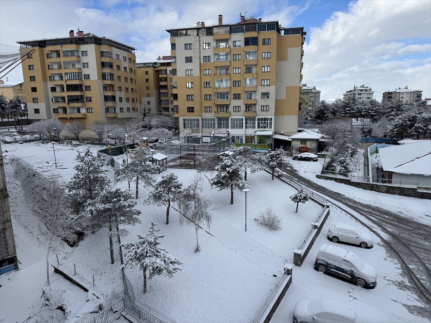 Erzurum'da kar etkili oldu