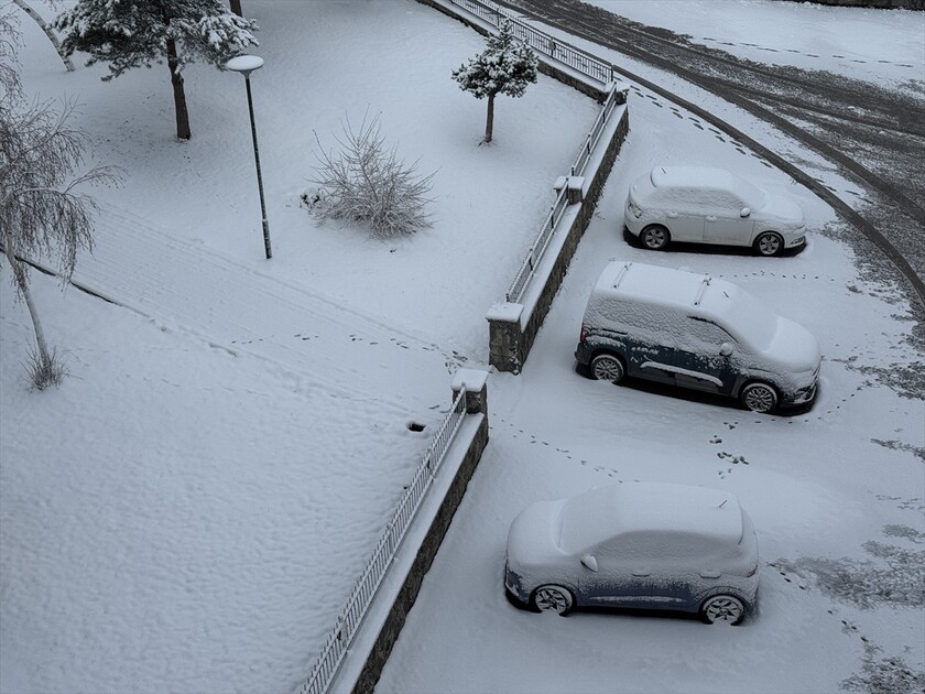 Erzurum'da kar etkili oldu