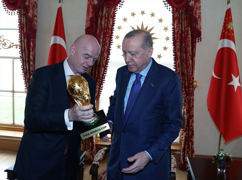 Cumhurbaşkanı Erdoğan, FIFA Başkanı Infantino'yu kabul etti