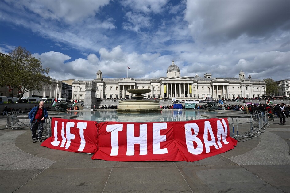 Londra’da Palestine Action Yasağına Karşı Protesto düzenlendi