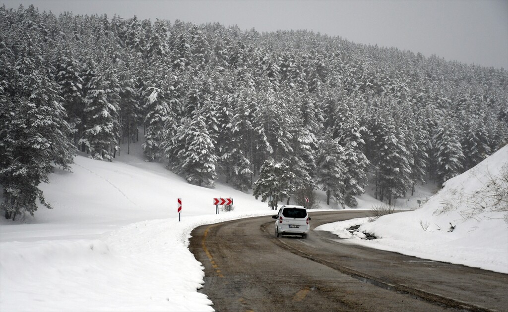 Kars'ta kar yağışı etkili oldu