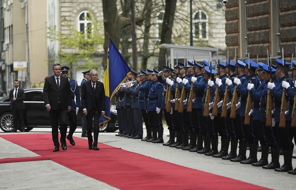 Predsjednik Austrije Alexander Van der Bellen sa članovima Predsjedništva BiH