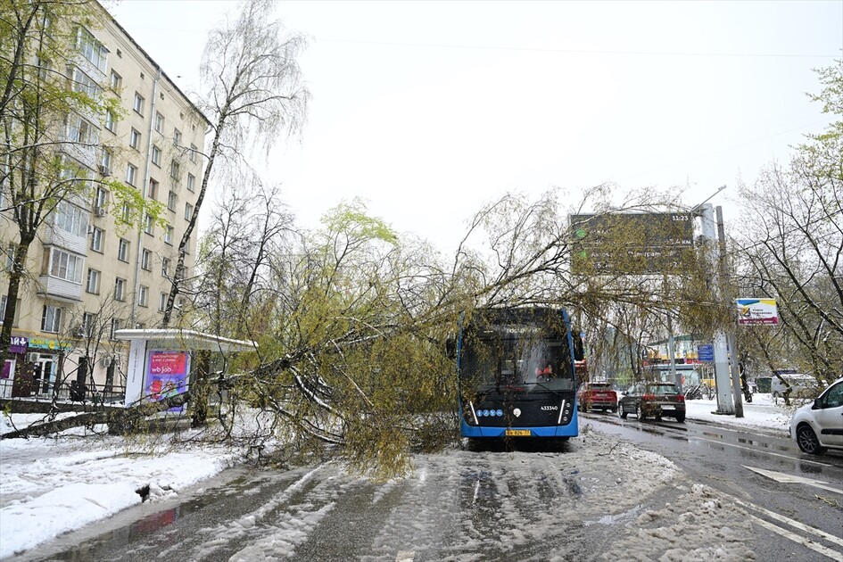 Yoğun kar yağışı Moskova'da günlük yaşamı etkiledi