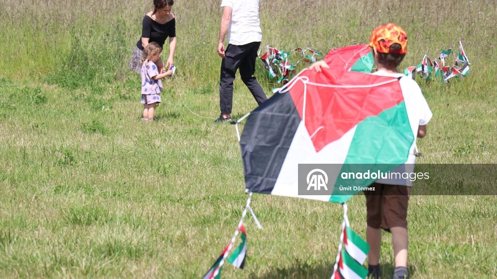 Global Palestine Kite Day in Argenteuil