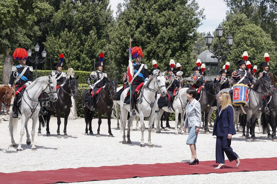 Italian Prime Minister Meloni meets Japanese Prime Minister Takaichi in Rome