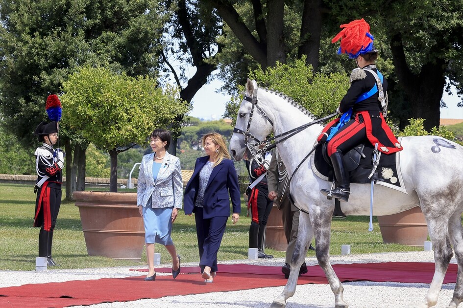 Italian Prime Minister Meloni meets Japanese Prime Minister Takaichi in Rome