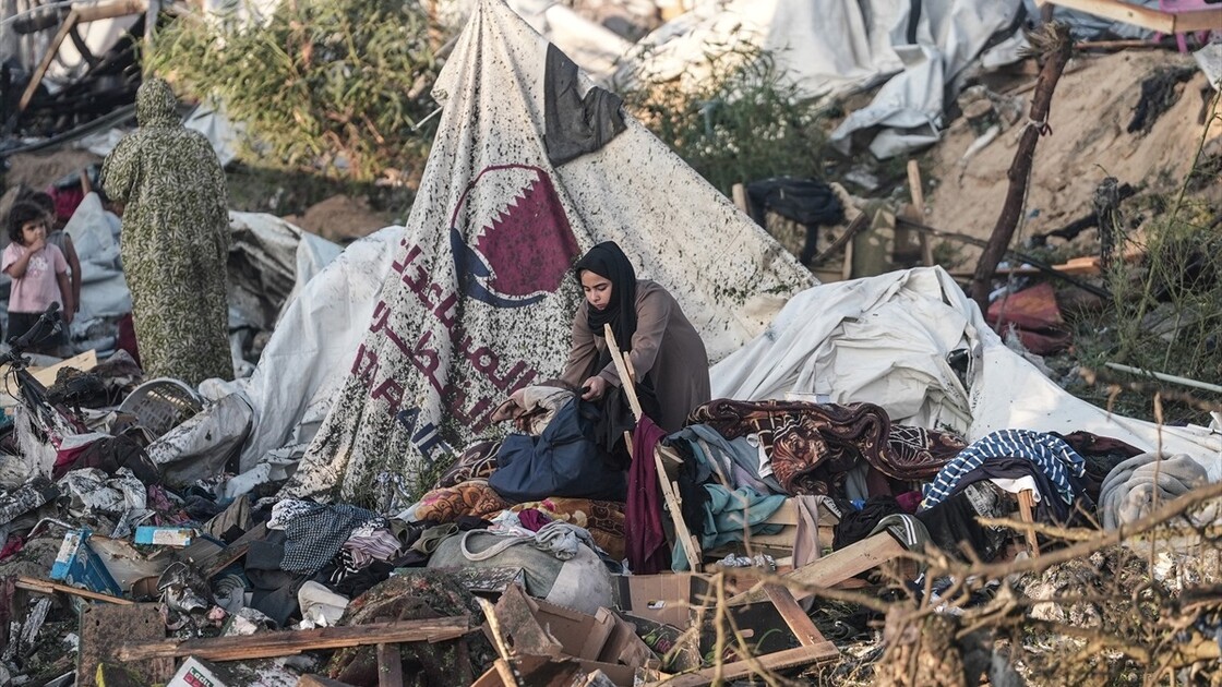 İsrail’in ateşkese rağmen Han Yunus’a düzenlediği saldırıda büyük yıkım oluştu