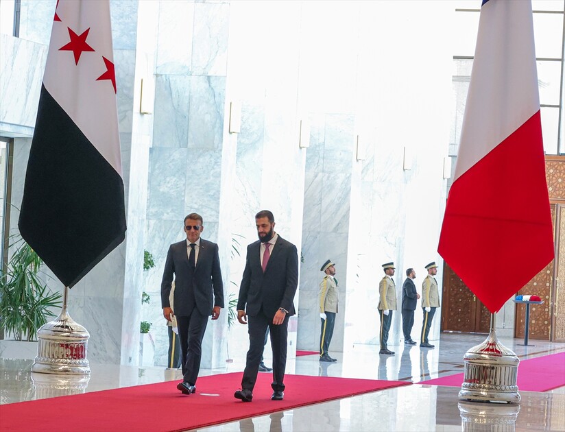 Ahmed al-Sharaa - Emmanuel Macron meeting in Damascus