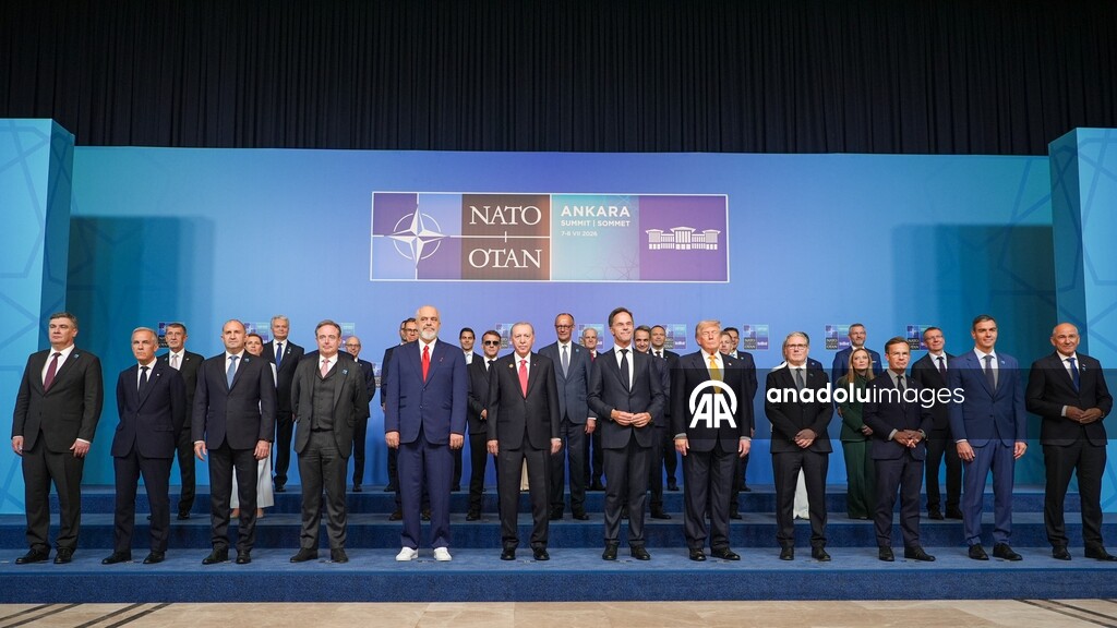 NATO leaders pose for family photo at Ankara summit