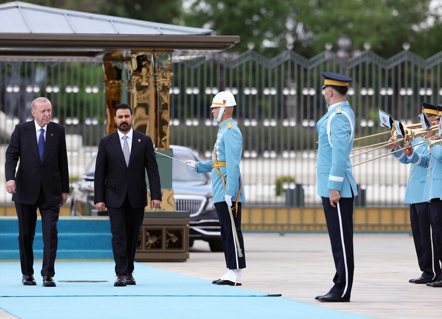 Cumhurbaşkanı Erdoğan, Irak Başbakanı Zeydi'yi resmi törenle karşıladı