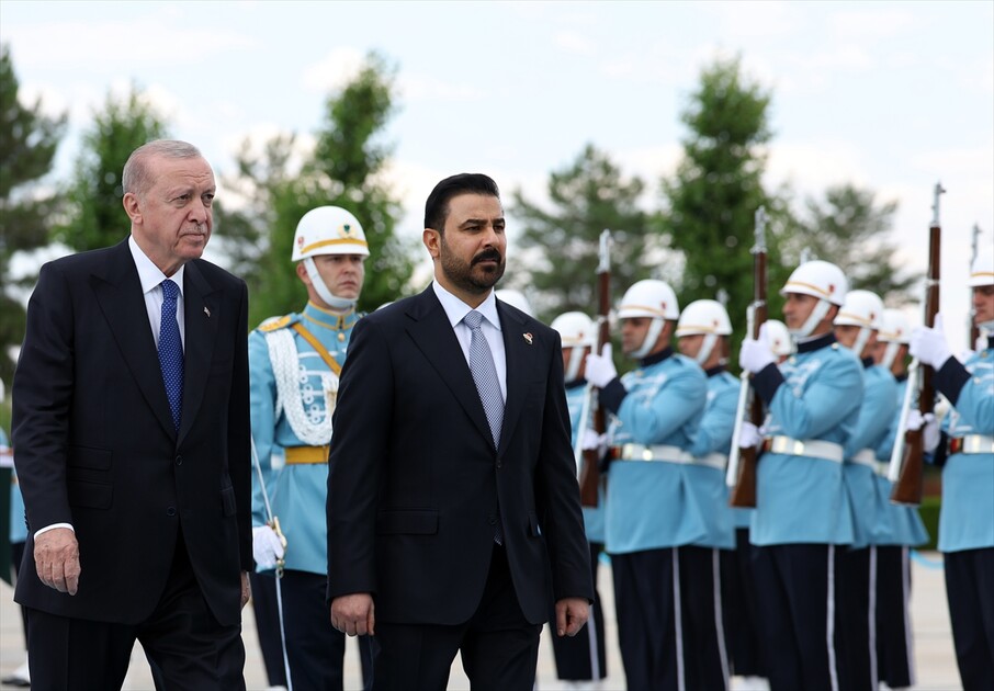 Cumhurbaşkanı Erdoğan, Irak Başbakanı Zeydi'yi resmi törenle karşıladı