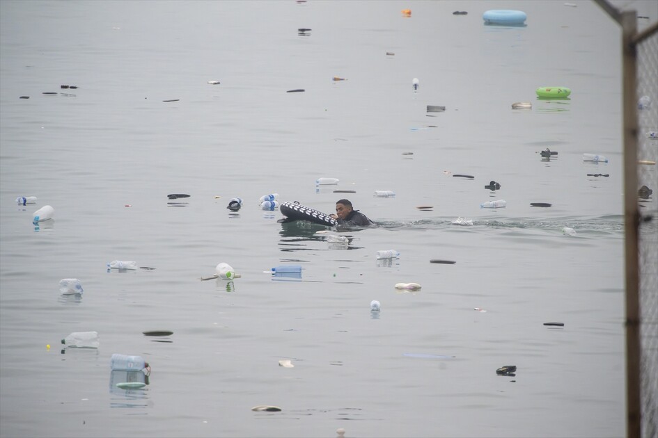 Migrants arrive on shore after attempting sea crossing to Ceuta from Morocco
