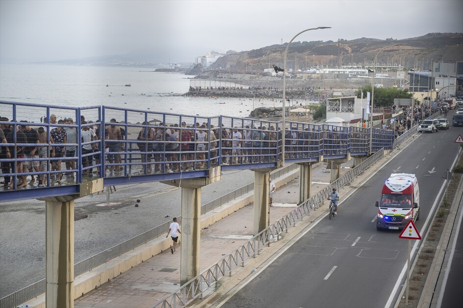 Hundreds of migrants reach Spain's Ceuta after swimming from Morocco