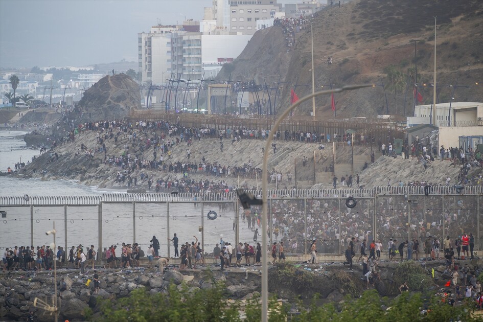 Hundreds of migrants reach Spain's Ceuta after swimming from Morocco