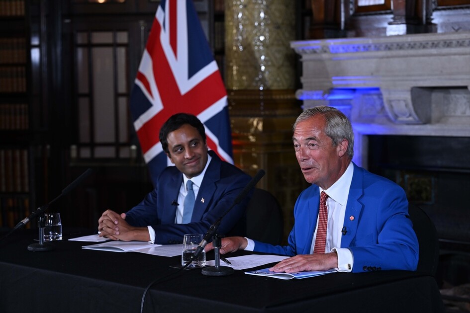 Reform UK holds press conference in London