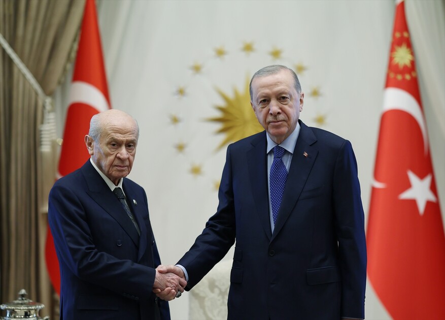 Cumhurbaşkanı Erdoğan, MHP Genel Başkanı Bahçeli'yi kabul etti