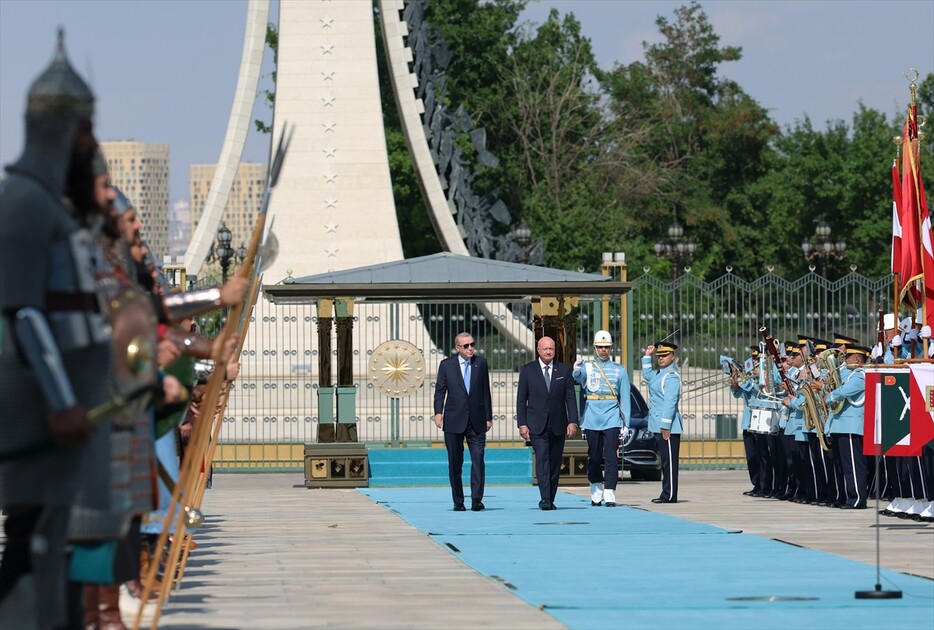 Cumhurbaşkanı Erdoğan, Avusturya Başbakanı Stocker'i resmi törenle karşıladı