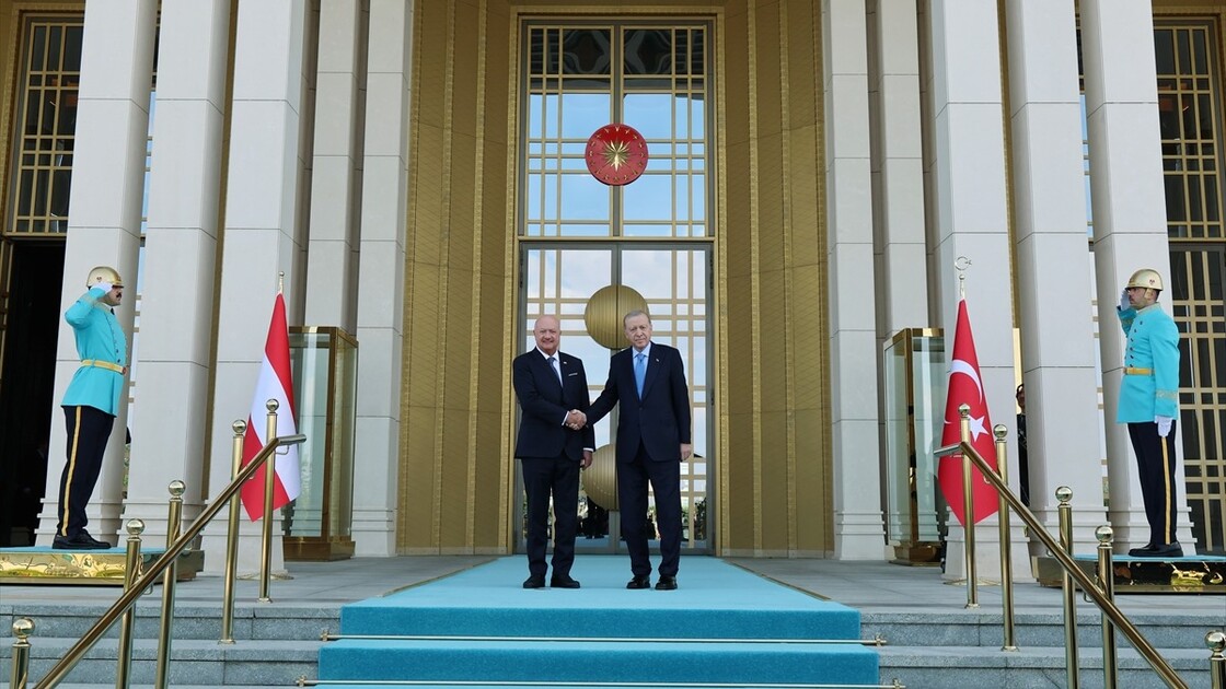 Cumhurbaşkanı Erdoğan, Avusturya Başbakanı Stocker'i resmi törenle karşıladı