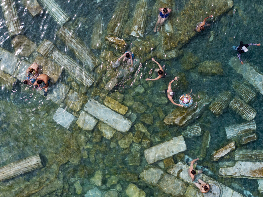 Pamukkale'de balonlar gökyüzünü, gece müzeciliği tarihi canlandırıyor