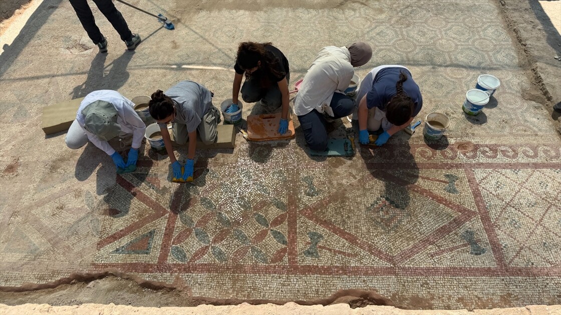 Kastamonu Pompeiopolis Antik Kenti'nde 105 metrekarelik zemin mozaikleri açığa çıkarıldı