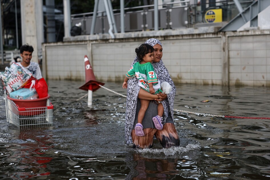 Aftermath of heavy rain in Bangkok