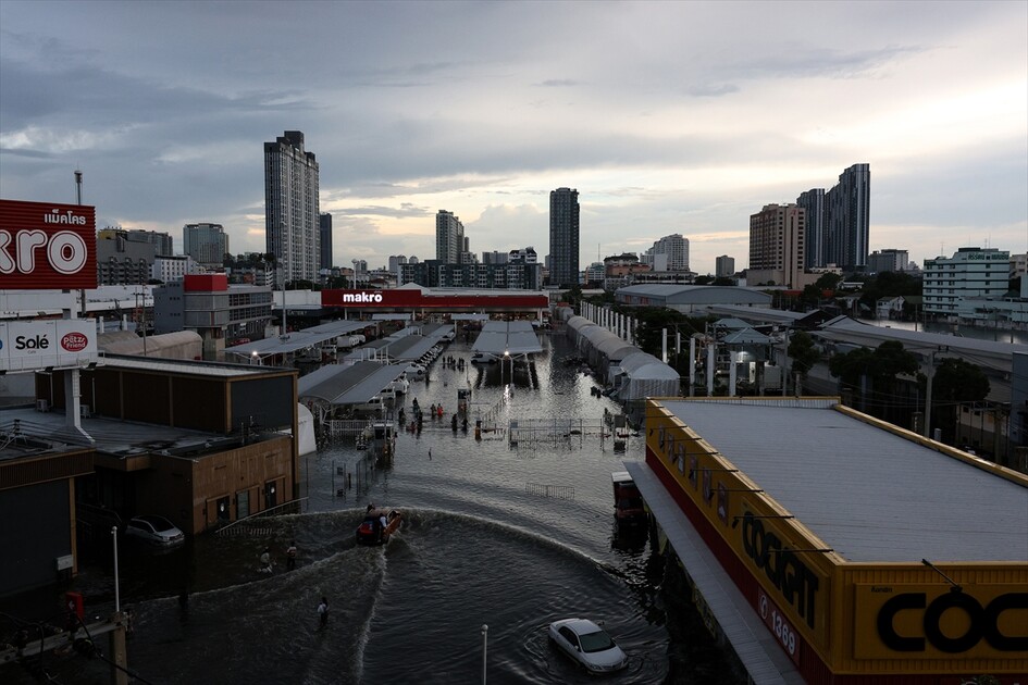 Aftermath of heavy rain in Bangkok