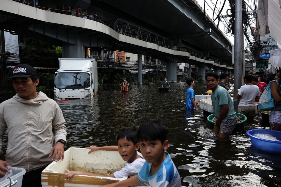 Aftermath of heavy rain in Bangkok