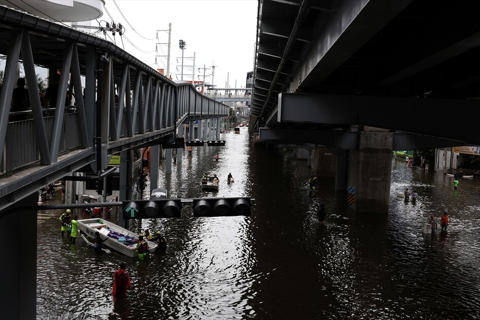 Aftermath of heavy rain in Bangkok