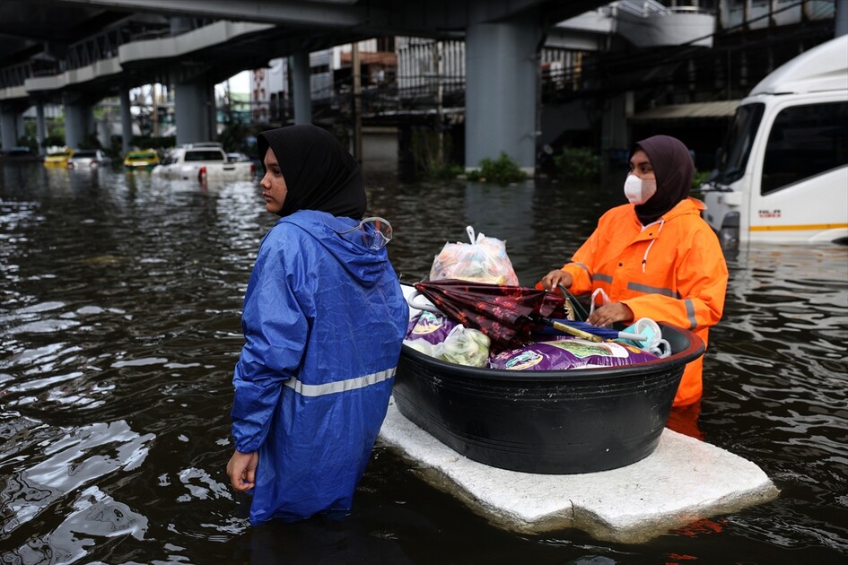 Aftermath of heavy rain in Bangkok