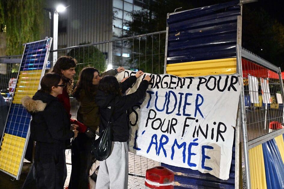 Students blocked the ULB campus in Brussels
