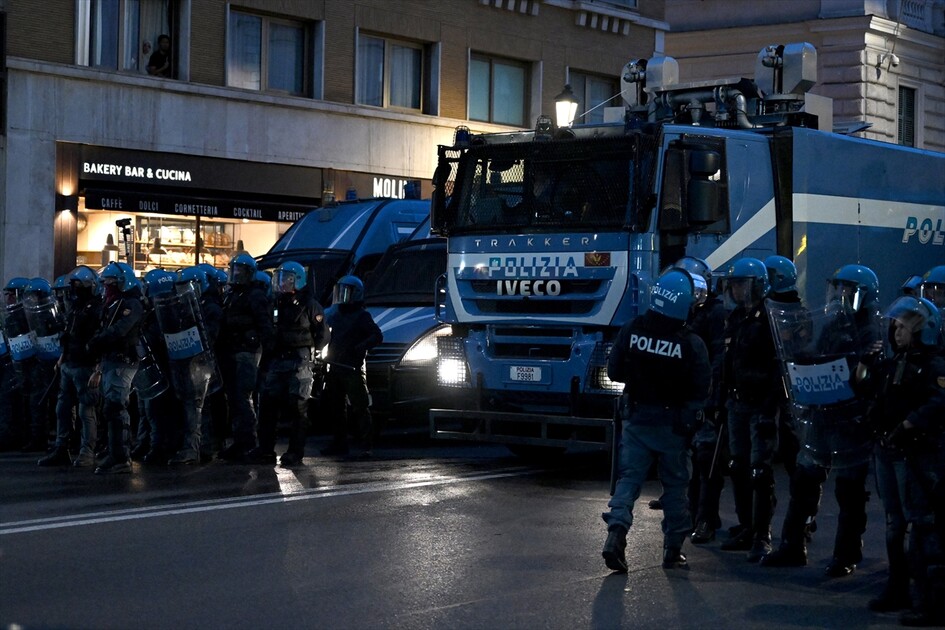 Demonstration against the government in Rome