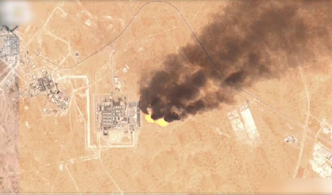 Satellite imagery from April 5 shows fires at three major energy ...