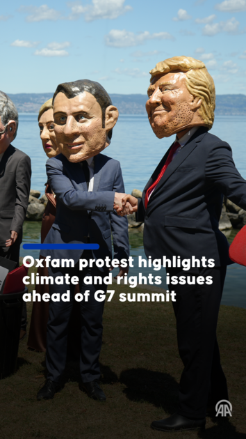 Oxfam protest highlights climate and rights issues ahead of G7 summit